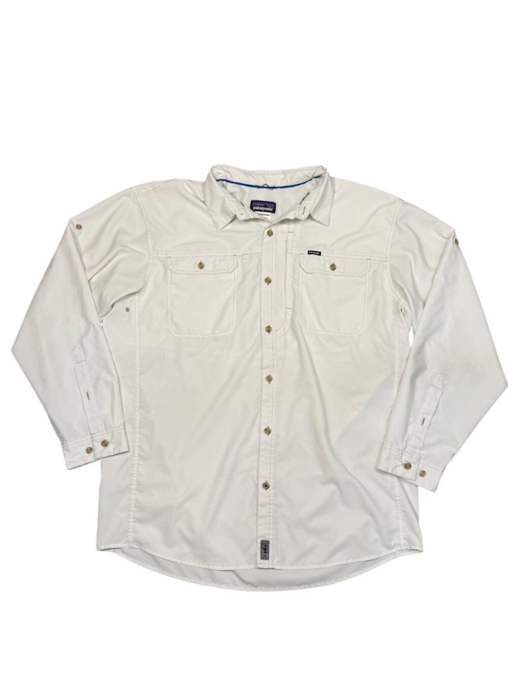 Patagonia Mens Long Sleeved Sol Patrol II Shirt White XL